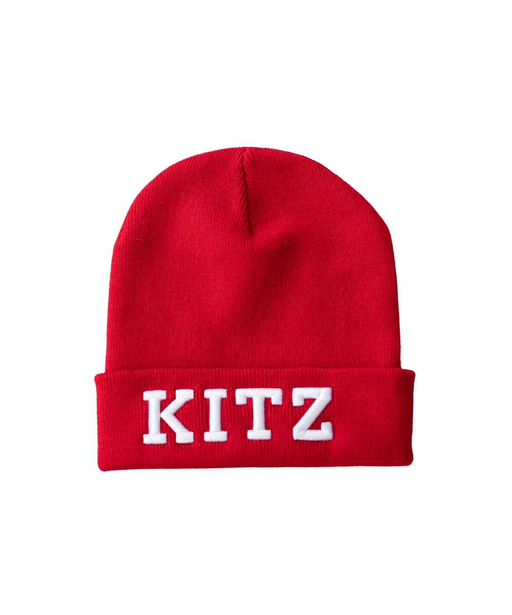 Kitz Beanie Classic Red | Weiß
