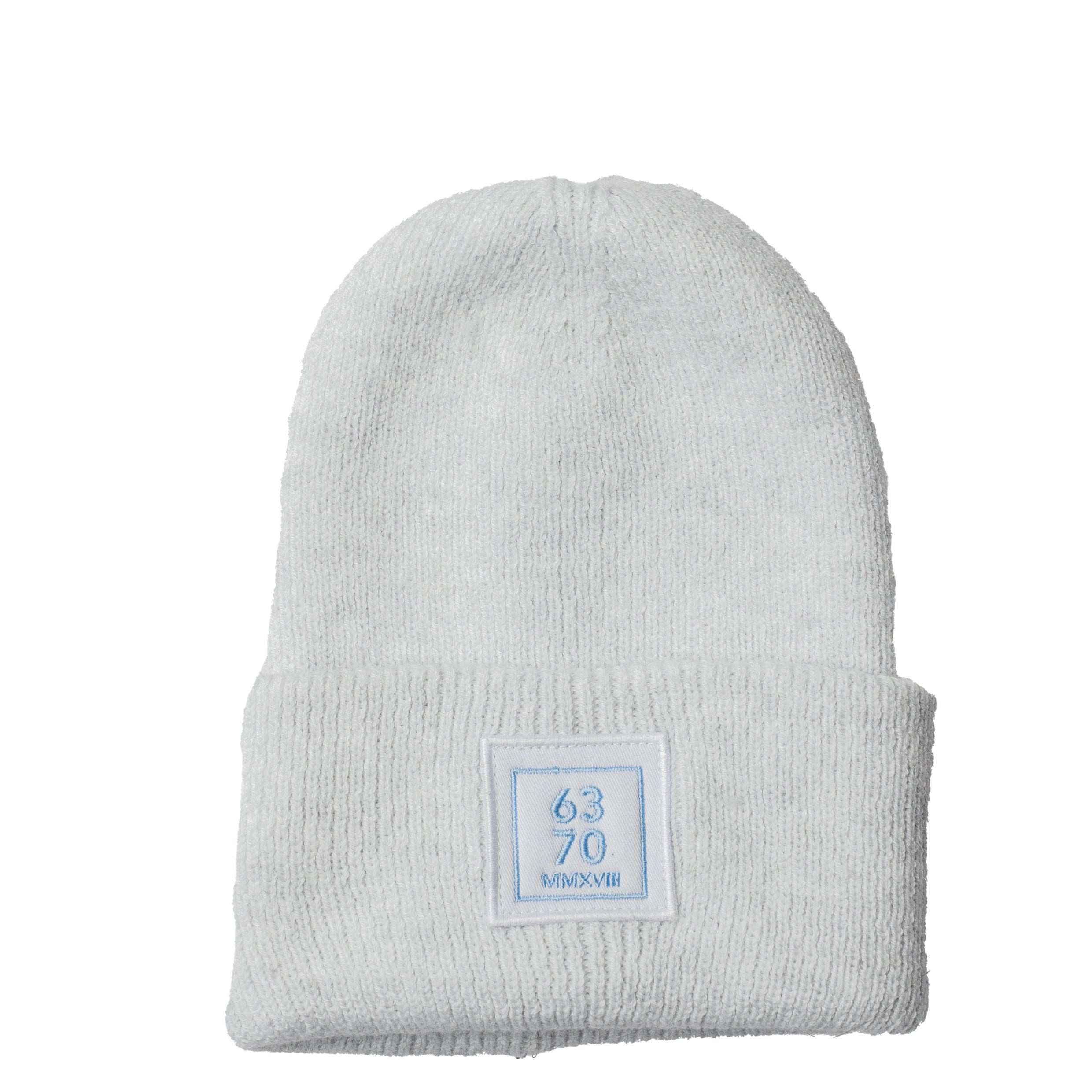 6370 Beanie Cloudygrey | Hellblau