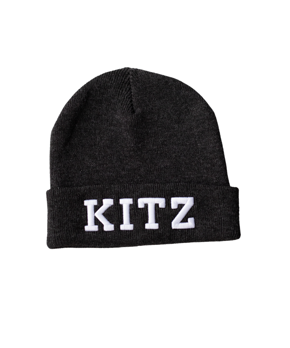 Kitz Beanie Charcoal | Weiß